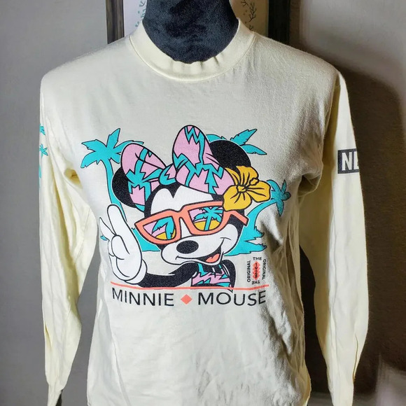 Disney Collection by Neff Minnie Mouse Long Sleeve T-Shirt Women's Size XS - Picture 3 of 13